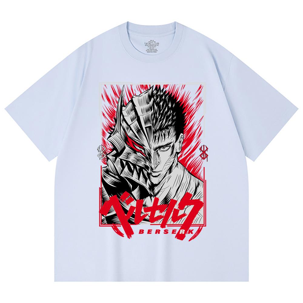 230 Gsm 100% Cotton Berserk V8 Print Unisex Heavy Cotton T Shirt