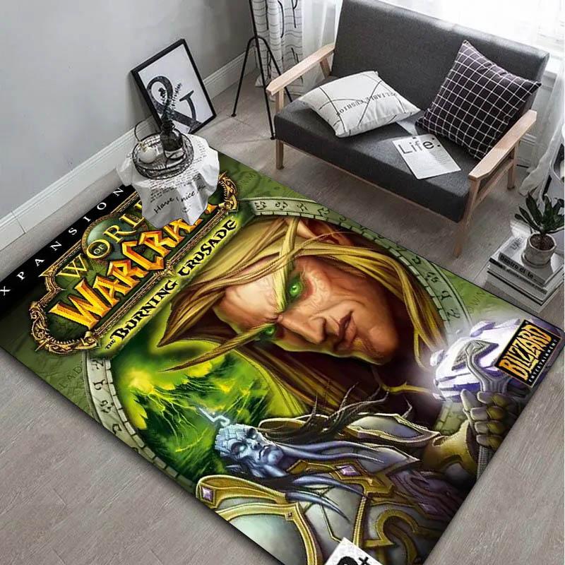 3D W-World Of W-warcraft Video Game Art Carpet Rug Art for Room Decor Home Sofa Halloween Gifts Game Area Rug Non-slip Floor Mat