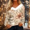 Long Sleeve Shirts For Women Cute Tops Christmas Prints Tees Blouses Casual Plus Size Basic Tops Pullover