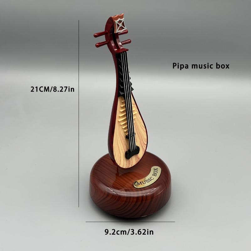 Vintage Decorative Music Box Featuring a Violin Guitar And Pipa Perfect As a Birthday Gift Or Classic Ornament