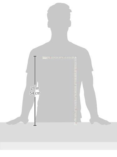 Shinwa Sokutei Curved Ruler, Thick, Wide, Same Size On Both Sides, 8 Graduations, White, 50cm, 11161