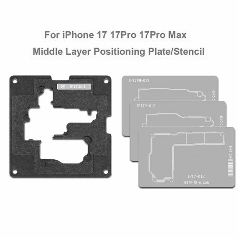 AMAOE For iPhone 17 Series Mid-Layer Tin Planting Station Kit Motherboard Repair Tool Set