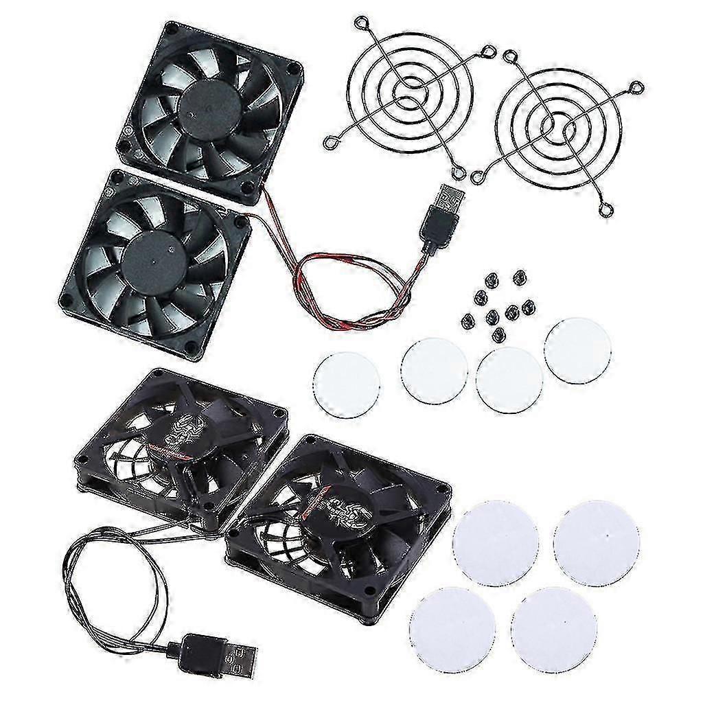 1set Cooling Fan Usb Power Supply Fan Cooler Compatible-for A-sus Rt-ac68u/ac86u/ac87u/r8000/ac5300 Router Radiator