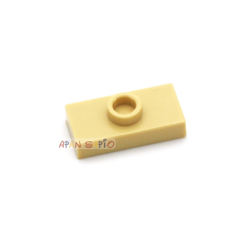 100/500pcs DIY Building Blocks 1x2 Convex Seat Bricks Educational Plastic Toys for Children Compatible With 3794 Kids Gifts