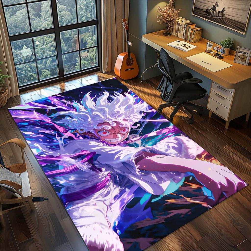 Tappeto Tappeto Anime One Piece Tappeto Grande Area Antiscivolo Lavabile Tappetino per Pavimento Stanza Gamer Camera da Letto Decorazione per la Casa -QJY