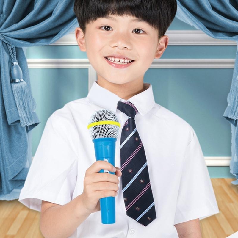 Plastic Childrens Microphone Toy Model for Stage Shows Pretend Singing for Kids Performances Halloween Event Activity