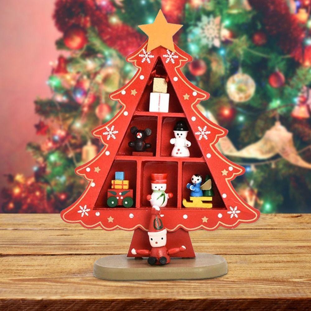 Ornament Tischkamine Weihnachten Stereo Mini Weihnachtsbäume Holzweihnachtsbaum Weihnachtsgeschenke