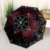 Dark Gothic Mandala Wall Art: Intricate Design for Your Space Umbrella, Cute Umbrella with Cute Design, Portable 3-Fold Compact Umbrella for Men & Wom