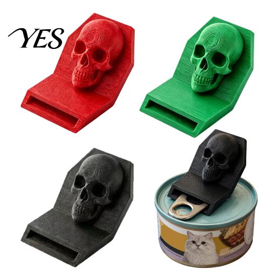 Durable Can Opener Gothic Skull Opener, 3D Printed Pull Labor-saving Tab Tool, Trendy Kitchen Accessory Gift for Friends Stable