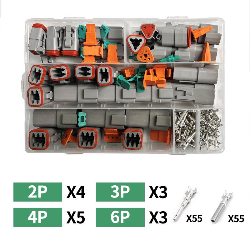 1/5/10 Sets DT 2P/3P/4P/6P/8P 22-16AWG Waterproof Deutsch Connector deutch connectors Plug Kit DT06-2S DT04-2P DT04-3P