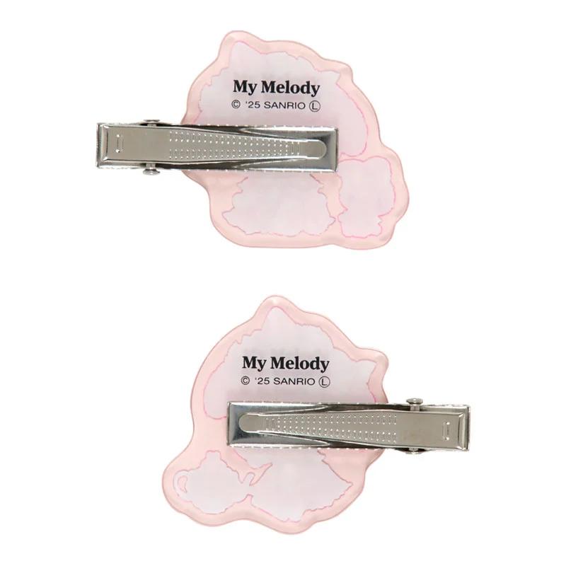 Sanrio My Melody Acrylic Hair Clip (White Strawberry Tea Time) Japan NEW
