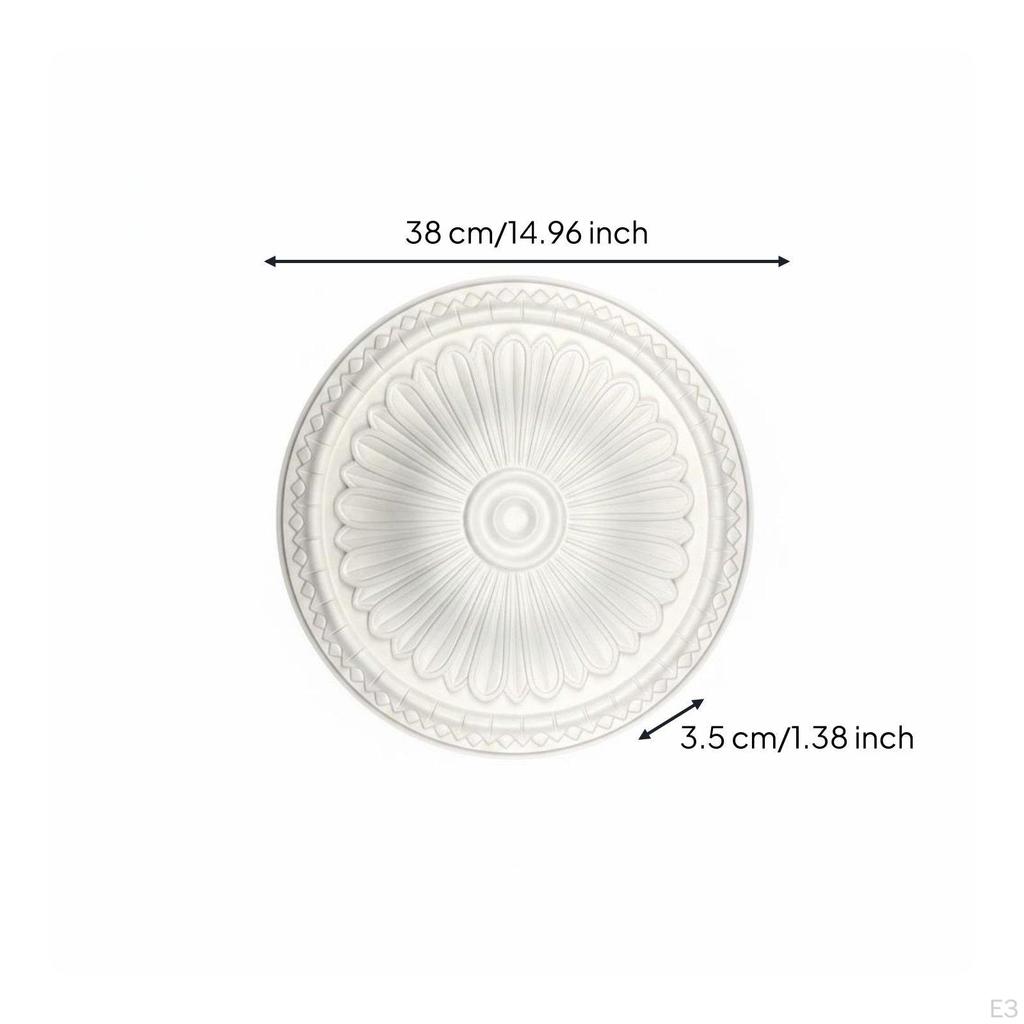Chandelier Medallion PU Material Base Cover NonGypsum Round Overhead Rosette for Living
