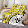Game The Battle Cats Throw Flannel Throw Blanket: Soft Kid-Friendly Warm Anti-Static All Season Washable Couch Bed Home