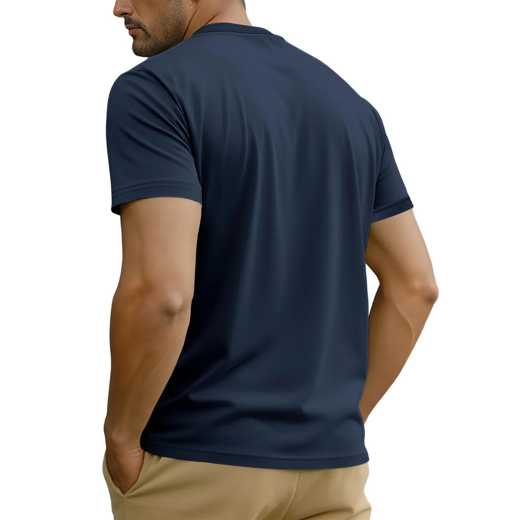 Men Crew Neck Short Sleeve T Shirt Classic Fit Lightweight Cotton Jersey Basic Tee Top for Everyday Wear