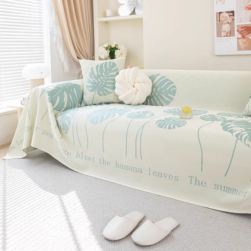Summer Sofa Towel Full Cover Cloth Ins Style One-Piece Sofa Cushion Non-Stick Wool Summer Ice Silk Sofa Cover Towel