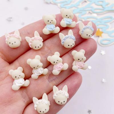 30Pcs Resin Kawaii Colorful 3D Mini Baby Bear Wedding Nail Art Flatback Stone Scrapbook Figurines DIY Jewelry Accessories Crafts
