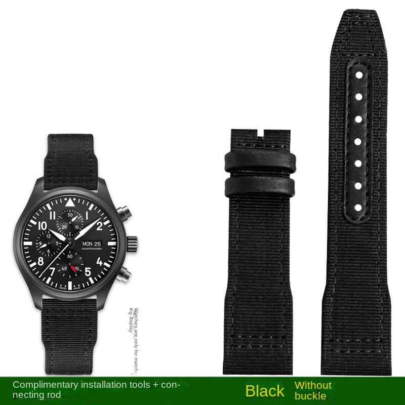 

20мм 21мм 22мм Нейлоновый ремешок для часов для IWC Universal Pilot Mark 18 Spitfire Fighter Portugal Series Канвасовый ремешок для часов Браслет 22mm