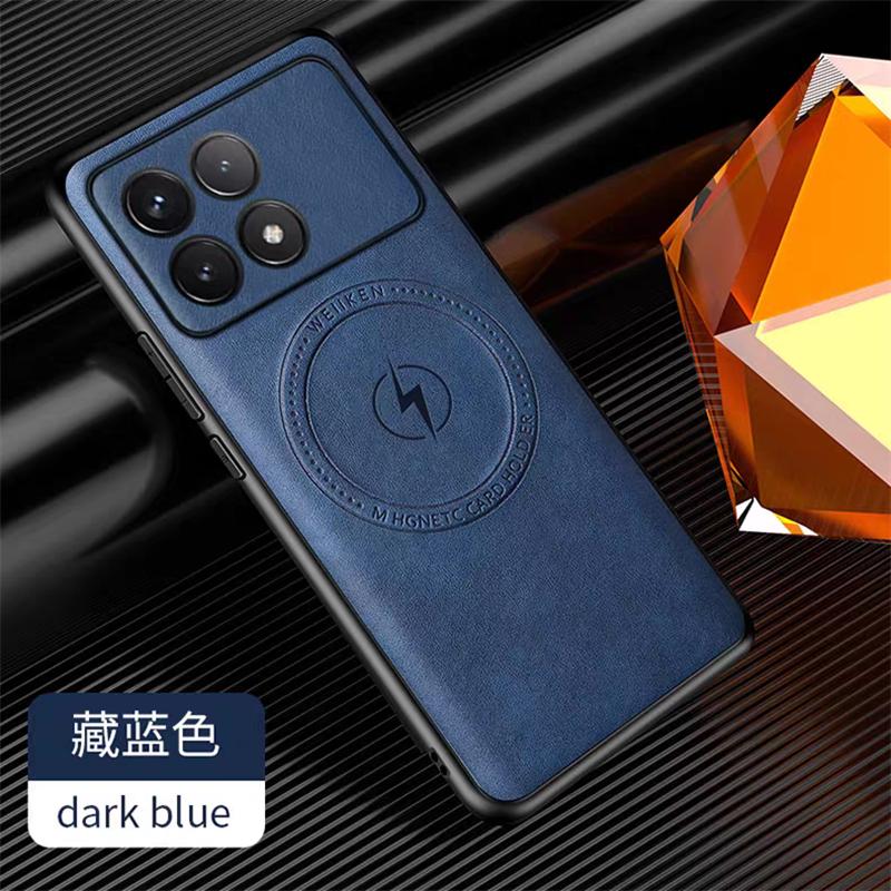 Luxury Premium Leather Case for Xiaomi POCO 7 Ultra Pro Business Cover for Xiaomi POCO F6 F5 Pro Magnetic Charging Back Fundas