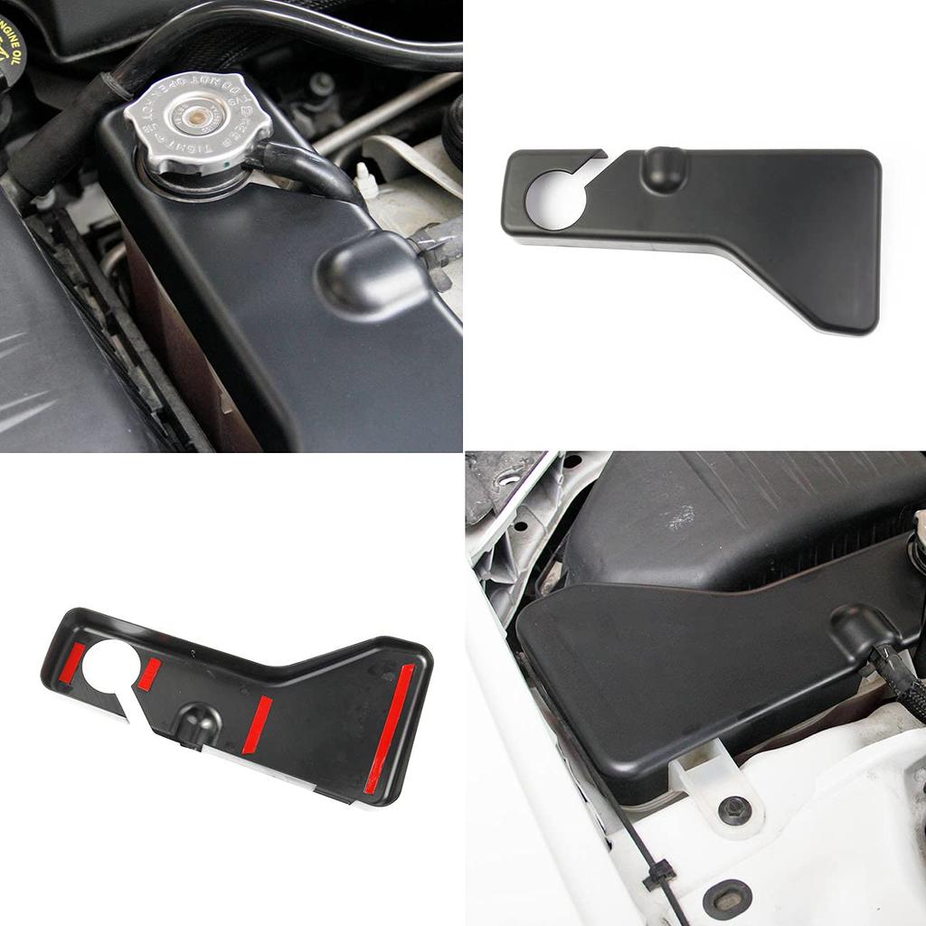 Crosselec Schwarz Matt Kühlmittelbehälter Abdeckung Zierleiste für Dodge Challenger Charger Chrysler 300/300c 2011-2021