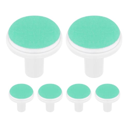 

FOMIYES 6-Piece Electric Nail Grinder Replacement Heads for Electric Nail Clippers, Electric Nail File, and Baby Nail Trimmer, Plastic, Light Green