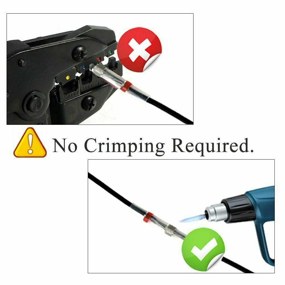 

PDTO 50pcs Солдер Печать Тепло Сжатие рукав прикладом проволоки Терминалы Разъемы Kit