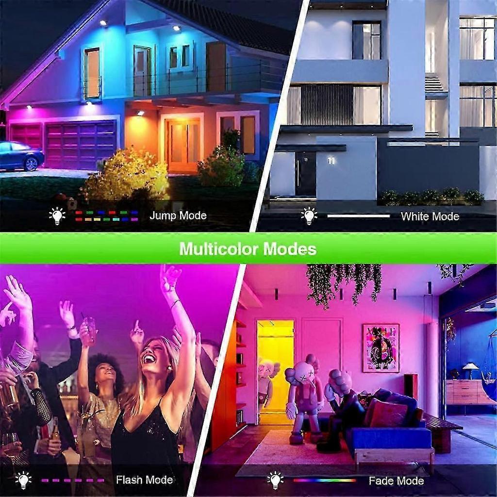 2er-Pack 100W RGB LED Flutlicht IP66 Wasserdicht Farbwechselndes Flutlicht mit Fernbedienung für Party, Ha