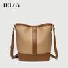 Ladies Bucket Bag Retro Fashion Simple Korean Version All-Match Stitching Messenger Bag