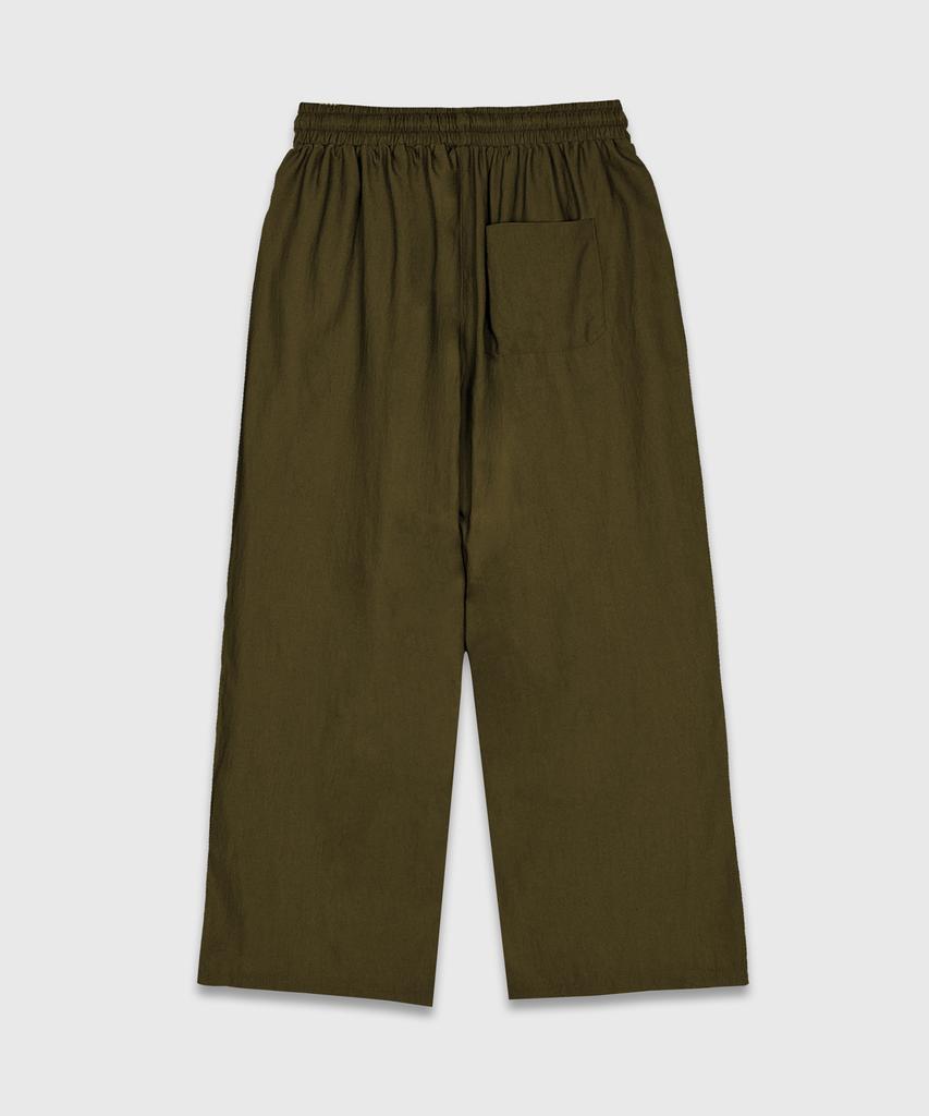 BILLIANT Recycled Wide Elastic Pants_Olive
