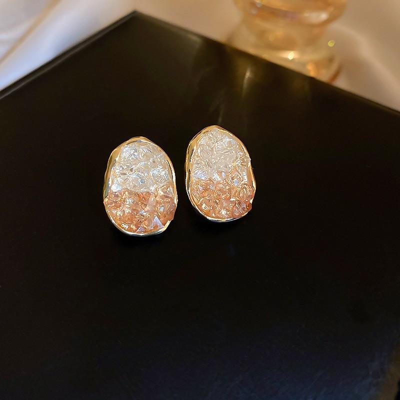 GemChic Women's Earrings Trendy Ear Stud Needle Gradient Imitation Gem High-Grade Earrings Exquisite Birthday Christmas Jewelry Gift