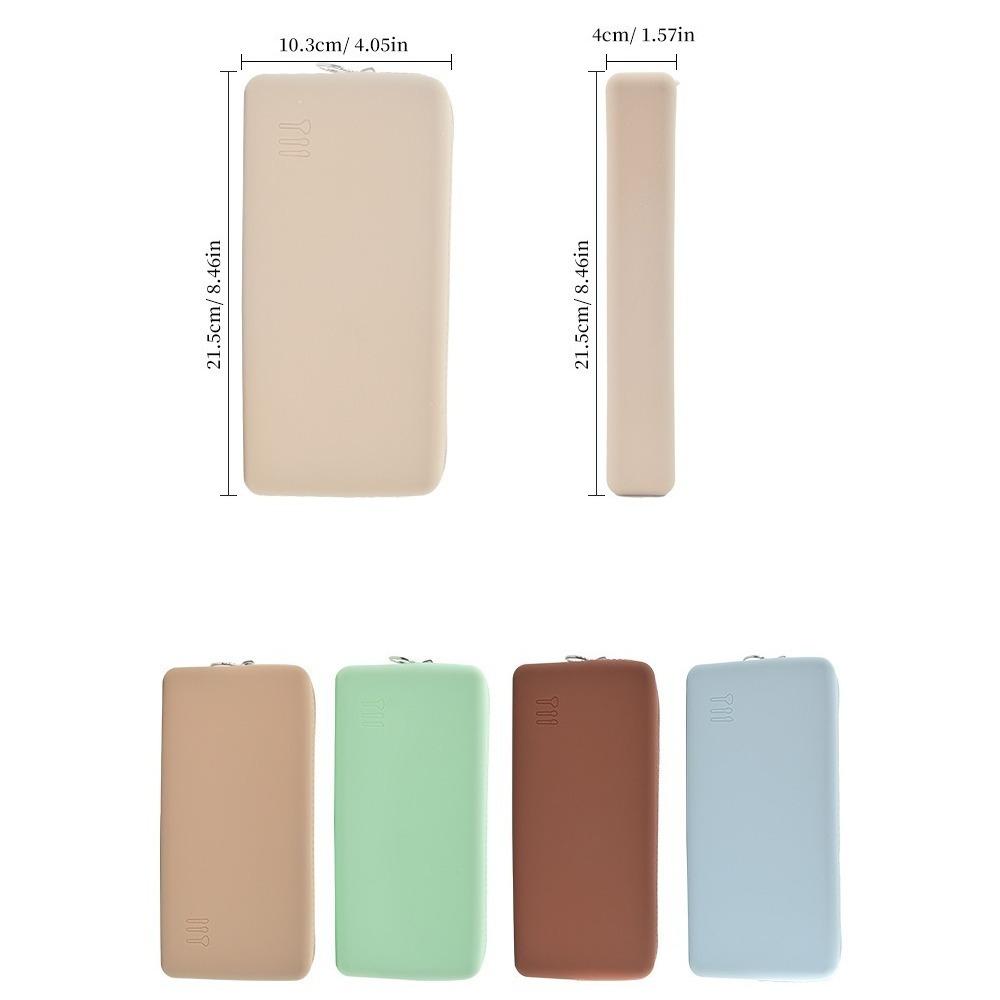 Rectangle Makeup Brush Case Portable Toiletries Purse Silicone Cosmetic Bag  Headphone Bag