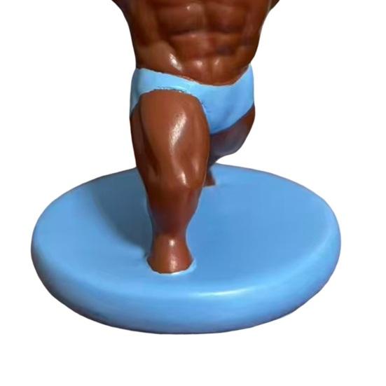 Muscular Cat Figurine, Funny Bodybuilder Cat Resin Statue, Collectible Gym Kitten Desktop Ornament for Office Desktop, Home Decor, Gifts for Fitness