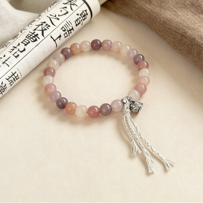 

Retro National Style Imitation Natural Stone Beaded Lion Bracelet Women S New Chinese Long Fringed Bracelet Bracelet Accessories