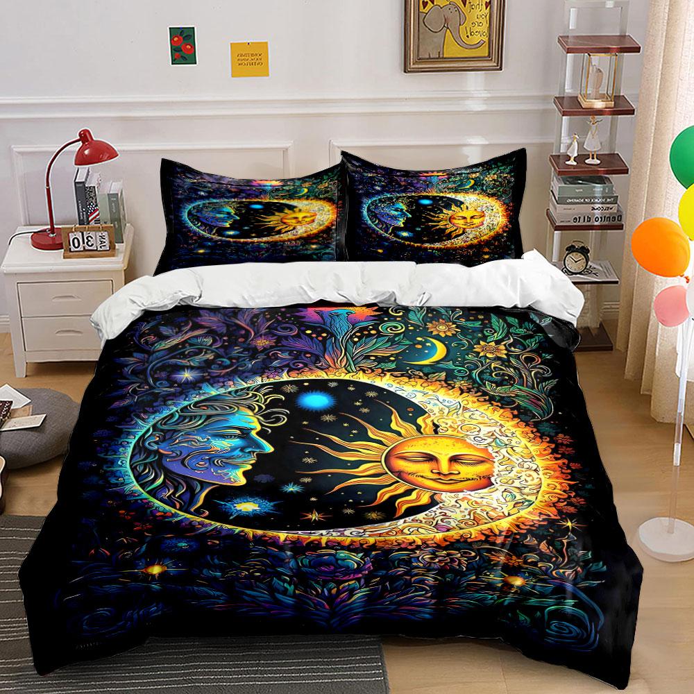 Sun, Moon, and Stars. Bedding Sets Duvet Cover Sets Duvet Covers Pillowcases(1 * Duvet Cover 2 * Pillowcases Without Duvet Insert)
