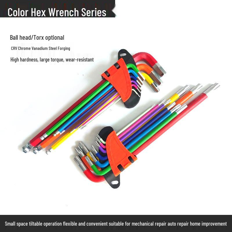 Chrome Vanadium Steel Hex and Torx Wrench Set for Home and Auto Repair