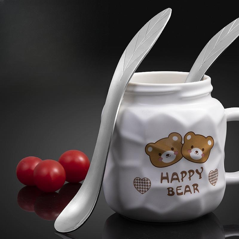 Stainless Steel Creative Dessert Spoon Multi-Functional Salad Spoon Fork Fruit  Kitchen Tableware Tools