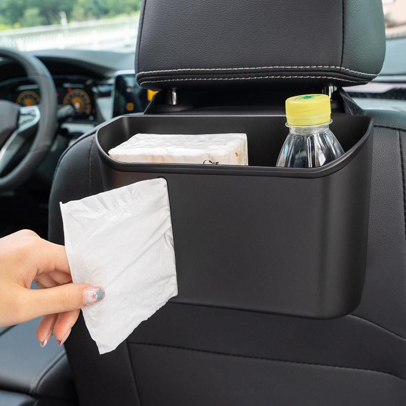 Multi-purpose Car Seat Organizer & Tissue Dispenser with Trash Bin