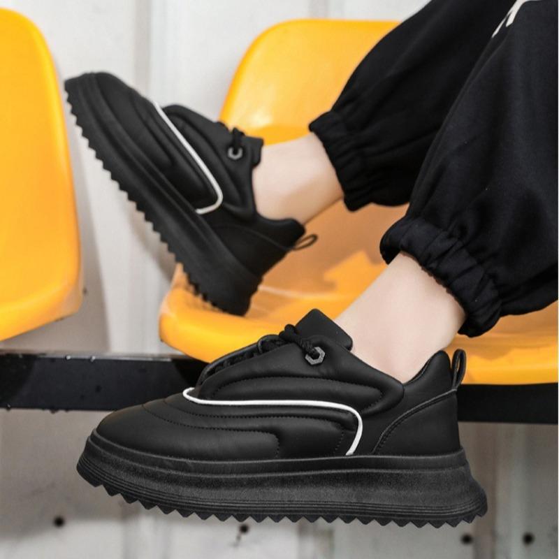 New Mens Designer Casual Shoes Autumn Winter Original Youth Student White Leather Flats Shoes Fashion Sneakers for Men Masculino