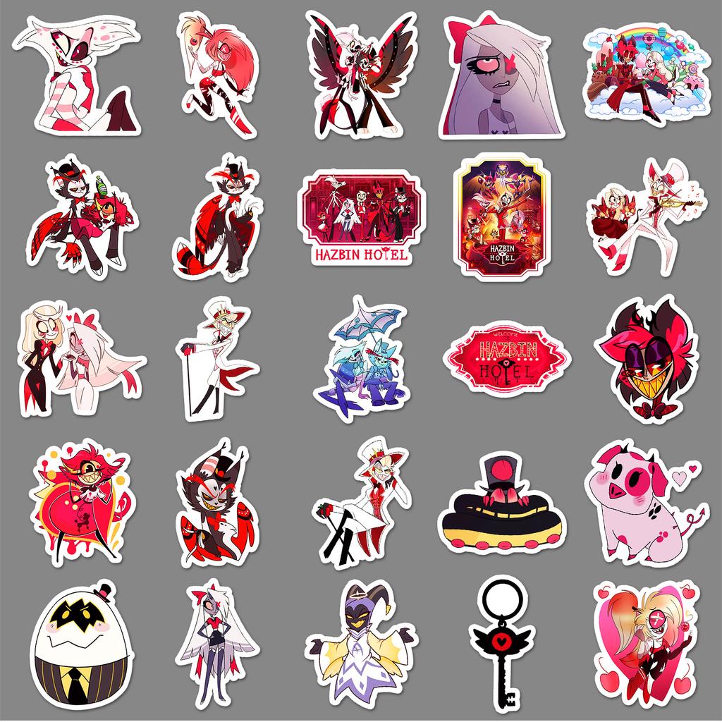 50 Graffiti Stickers Cartoon Animation Hazbin Hotel Decorative Mobile Phone Case Computer Stickers