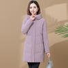 Luxury Women's Mid-Length Hooded Down Jacket - Premium White Duck Down