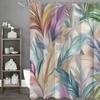 Colorful Leaf Shower Curtain, Bathroom Decorative Shower Curtain, Waterproof Shower Curtain with Hooks