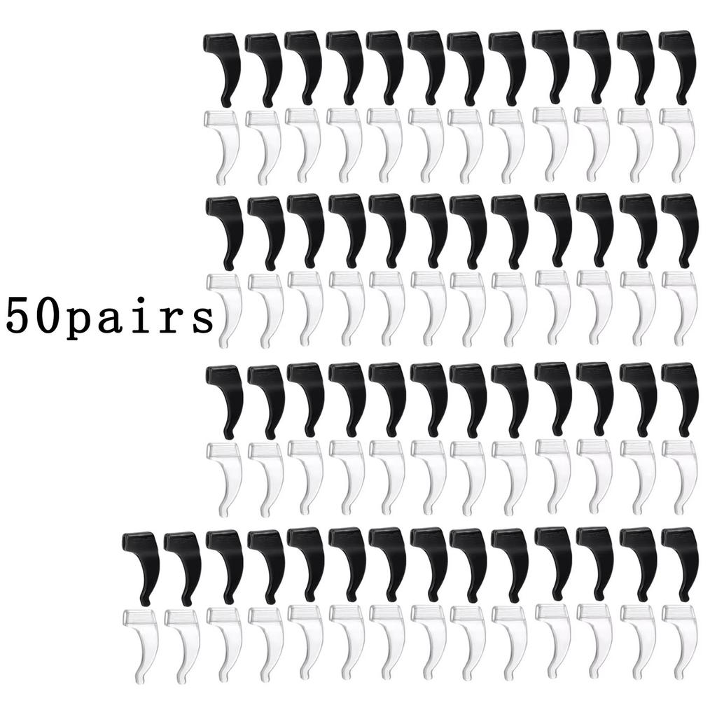 10/20/30/100pcs Anti-slip Silicone Ear Grip Glasses Eyeglasses Leg Ear Hook Stopper Bracket Fastener Accessories Temple Tip