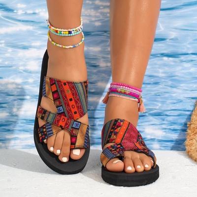 Women's Breathable Sandals Flat Sandals Open-Toe Slippers Casual Summer Outdoor Sandal