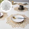 Non-slip Flower Design Dining Table Washable Hollow Pad Pads Placemat