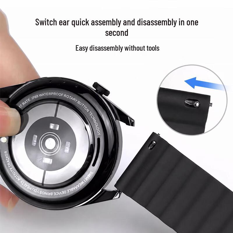 MaShi Magnetic Silicone Watch Bands & Smartwatch Charger for Huawei