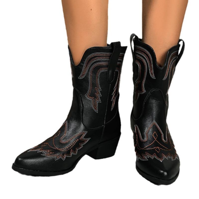 Herbst und Winter neue Übergröße heiß verkaufende Mode Stickerei Temperament bequeme Martin Stiefel Damen