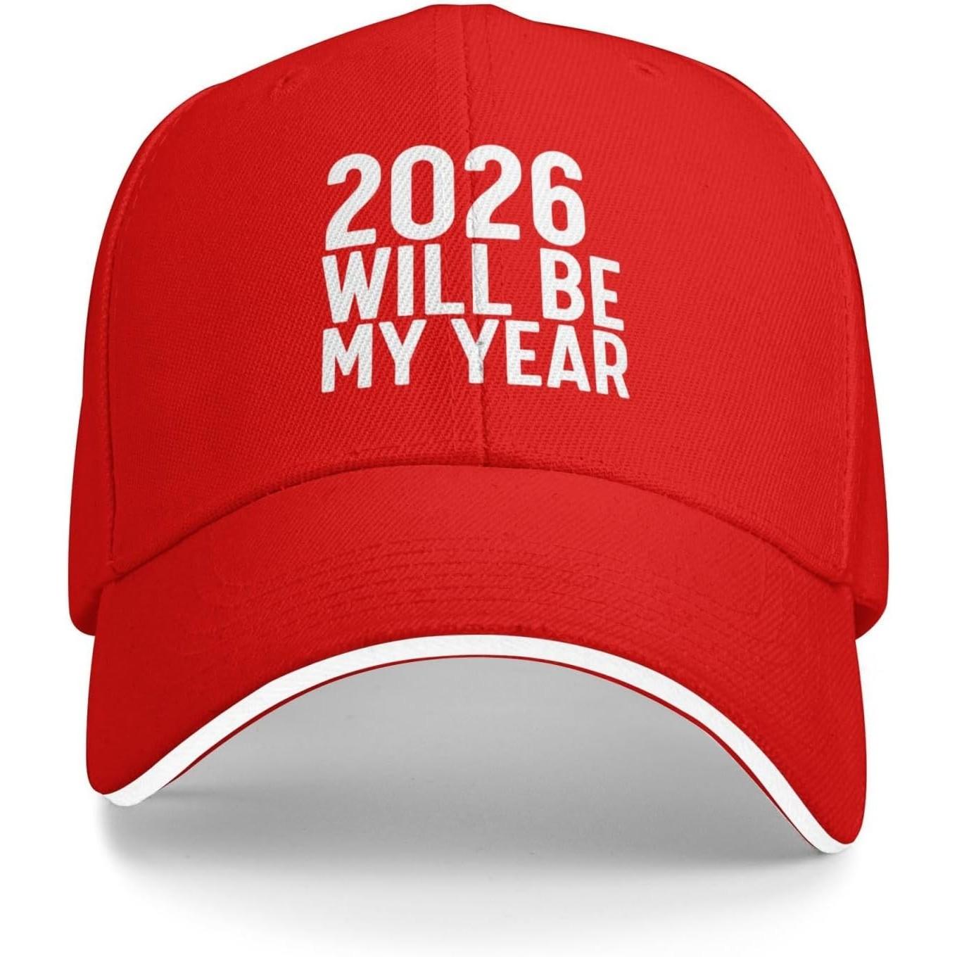 Will Be My Year Baseball Cap Polyester Casual Sun Protection Adjustable Adult Headwear Adjustable