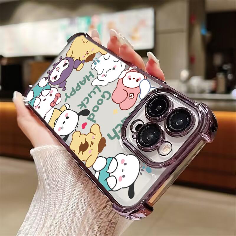 Happy Sanrio Kuromi Hello Kitty Melody Case For Samsung Galaxy S26 Ultra 5G S25 FE S24 S23 S22 Ultra Plus A57 5G Pochacco Cover