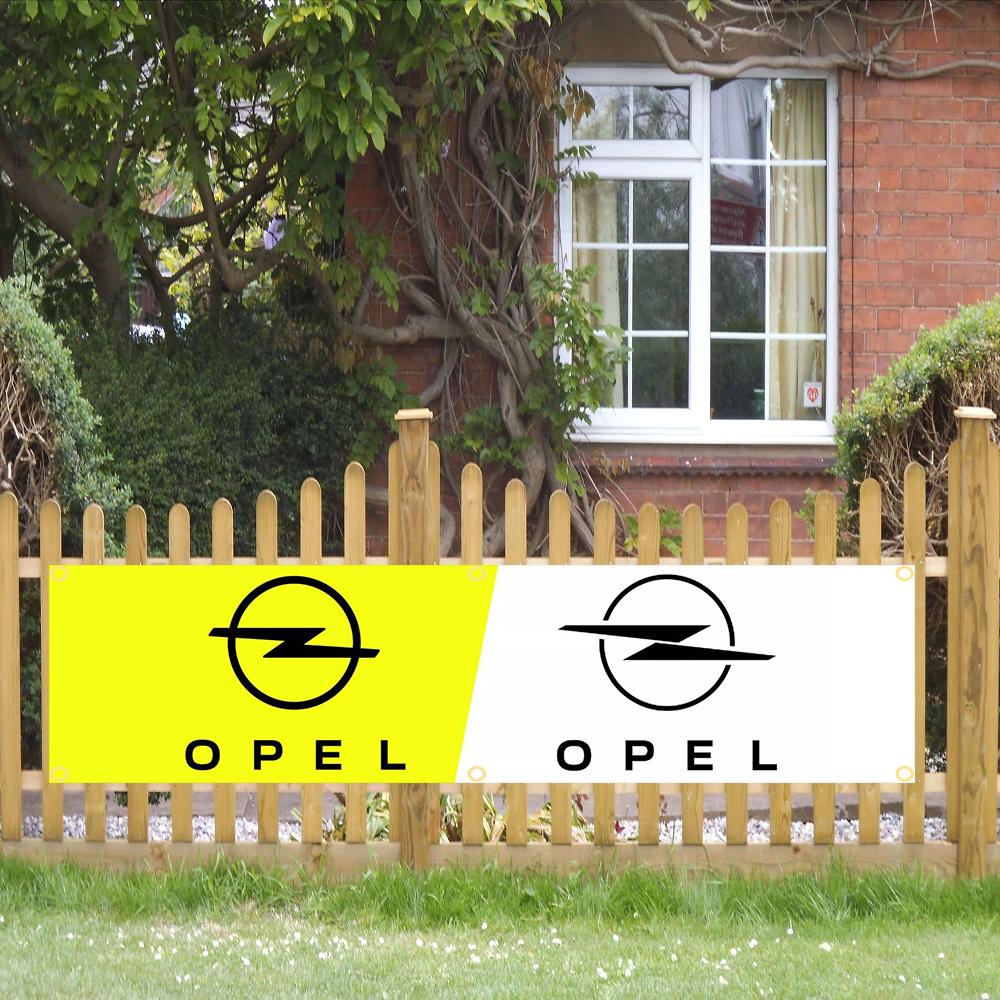 AAAYR1 60X240cm Opels Car Banner Flag Polyester Printed Garage or Outdoor Decoration Tapestry