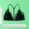Women's Real Silk Satin Wireless Triangle Bra with Front Buckle and Beautiful Back Design