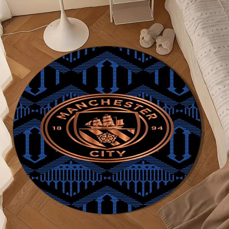 1PC rug City Football Club Round mat Home Decor, Chair rug For livingroom,Bedroom, doormat home decor Birthday Gift Christmas Gifts